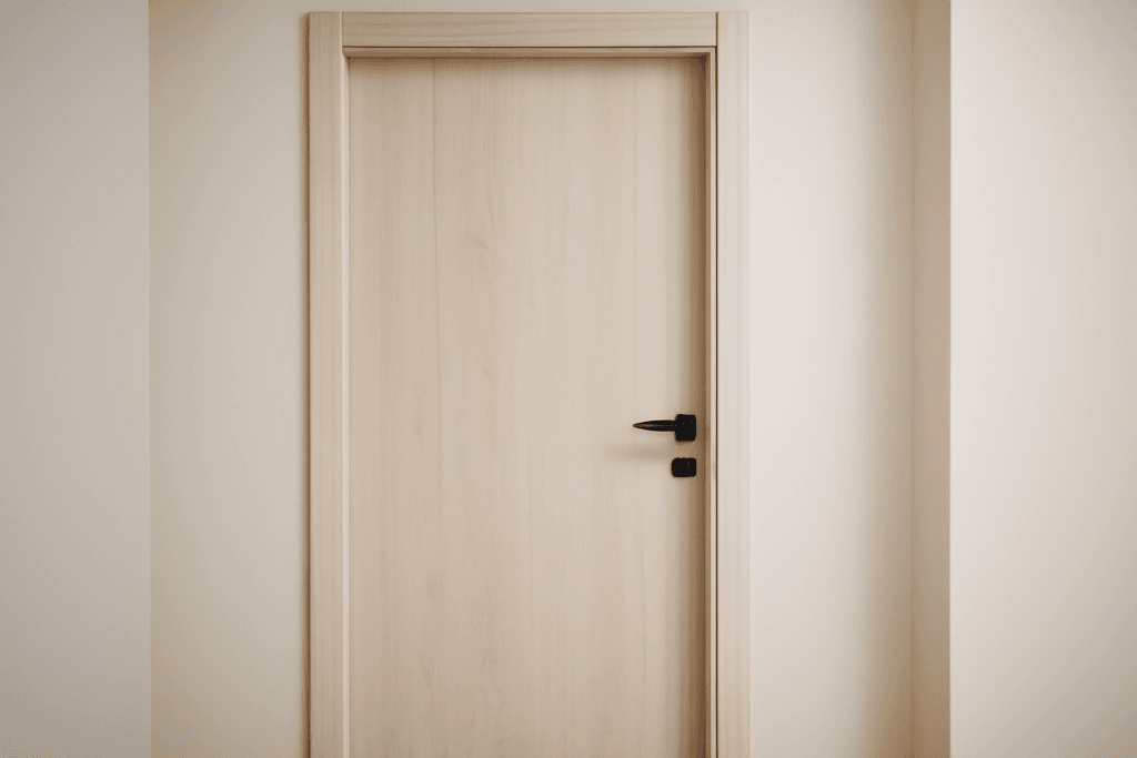 Drzwi wewnętrzne bezprzylgowe dąb bielony