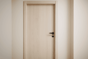 Drzwi wewnętrzne bezprzylgowe dąb bielony