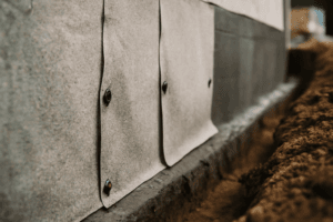 Izolacja pionowa fundamentów membrana bentonitowa