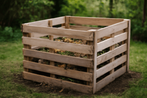 Kompostownik ogrodowy z palet DIY instrukcja