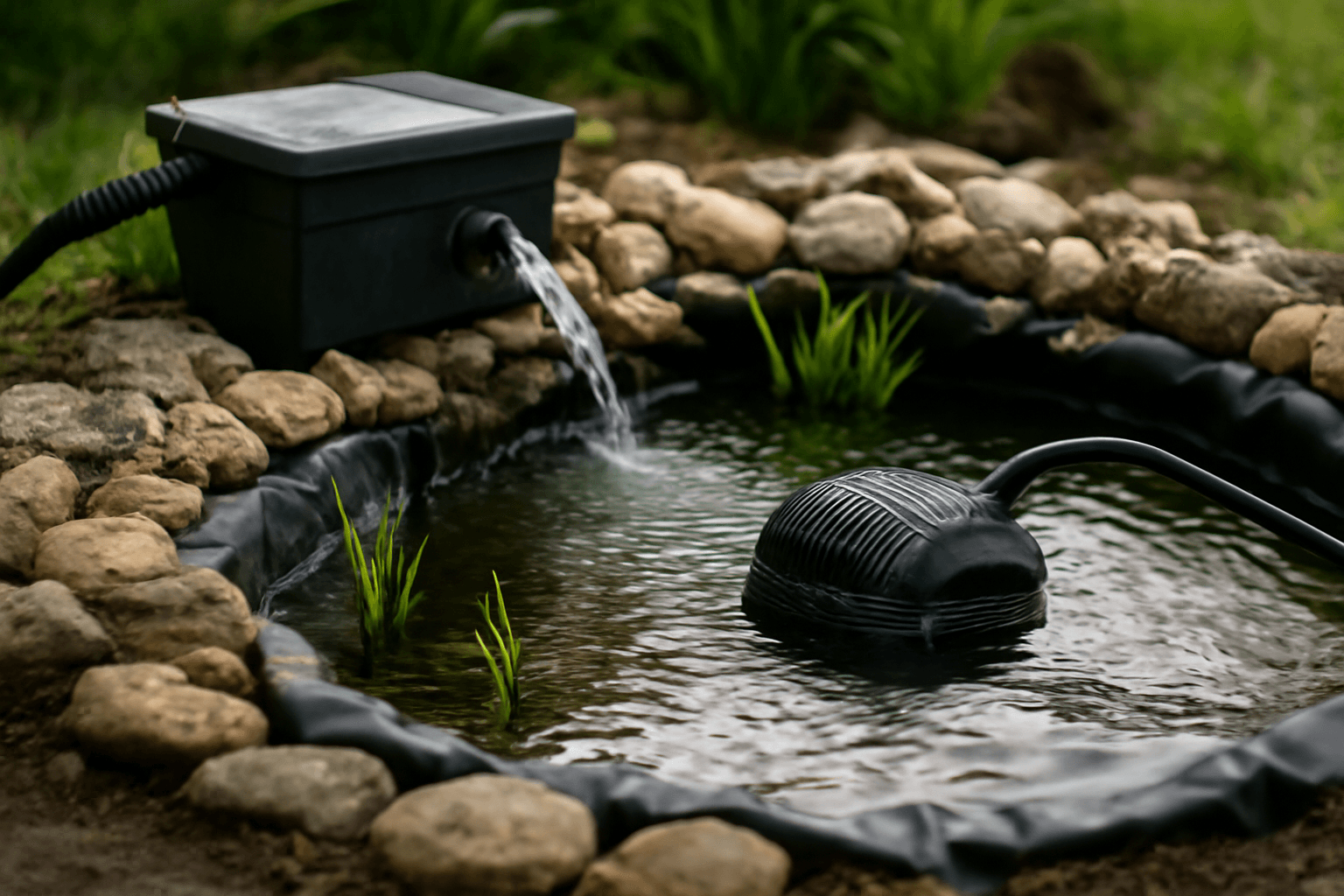 Oczko wodne z folią EPDM filtr i pompa