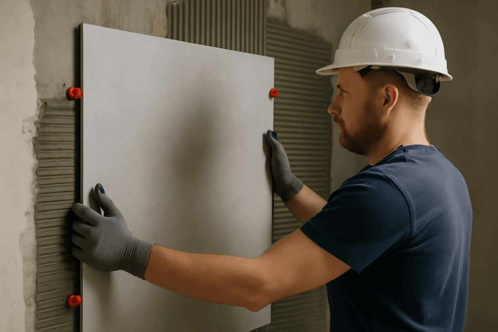 Płytki wielkoformatowe 120x120 montaż ściany