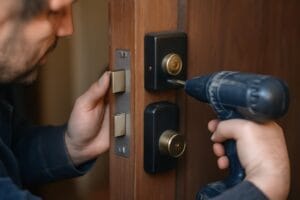 Montaż zamka wpuszczanego i nawierzchniowego w drzwiach